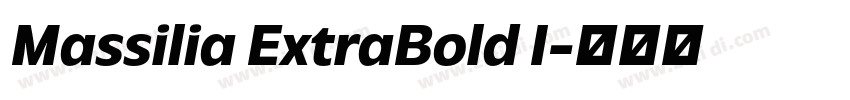 Massilia ExtraBold I字体转换